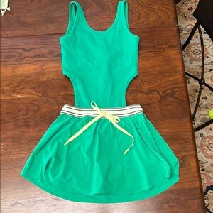 Aerie Green Dress with Yellow Accents